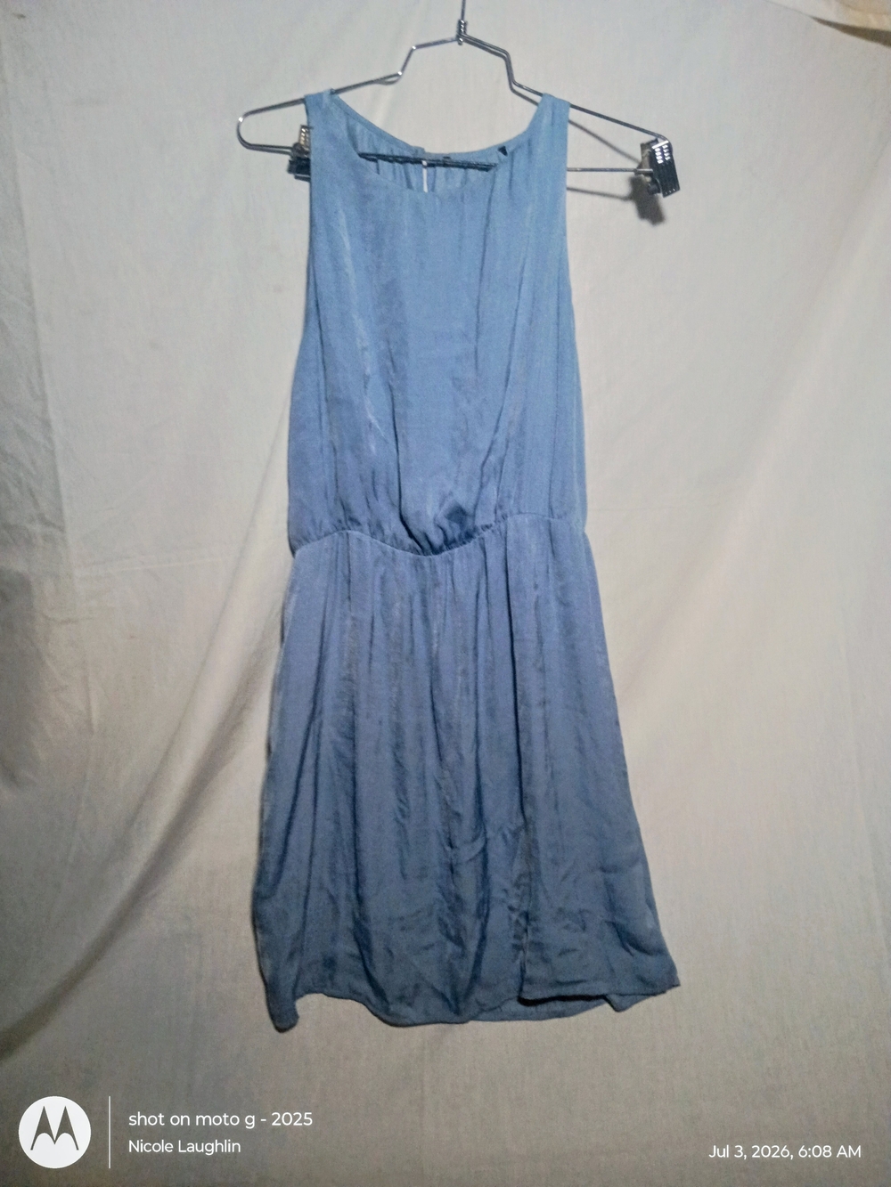 Ann Taylor Light Blue Sleeveless Mini Dress
